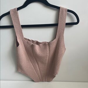 Pink Knit Tank Top